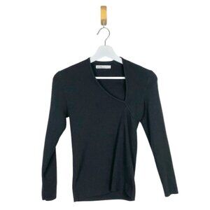 Oak + Fort Asymmetric V-Neck Sweater Size Medium